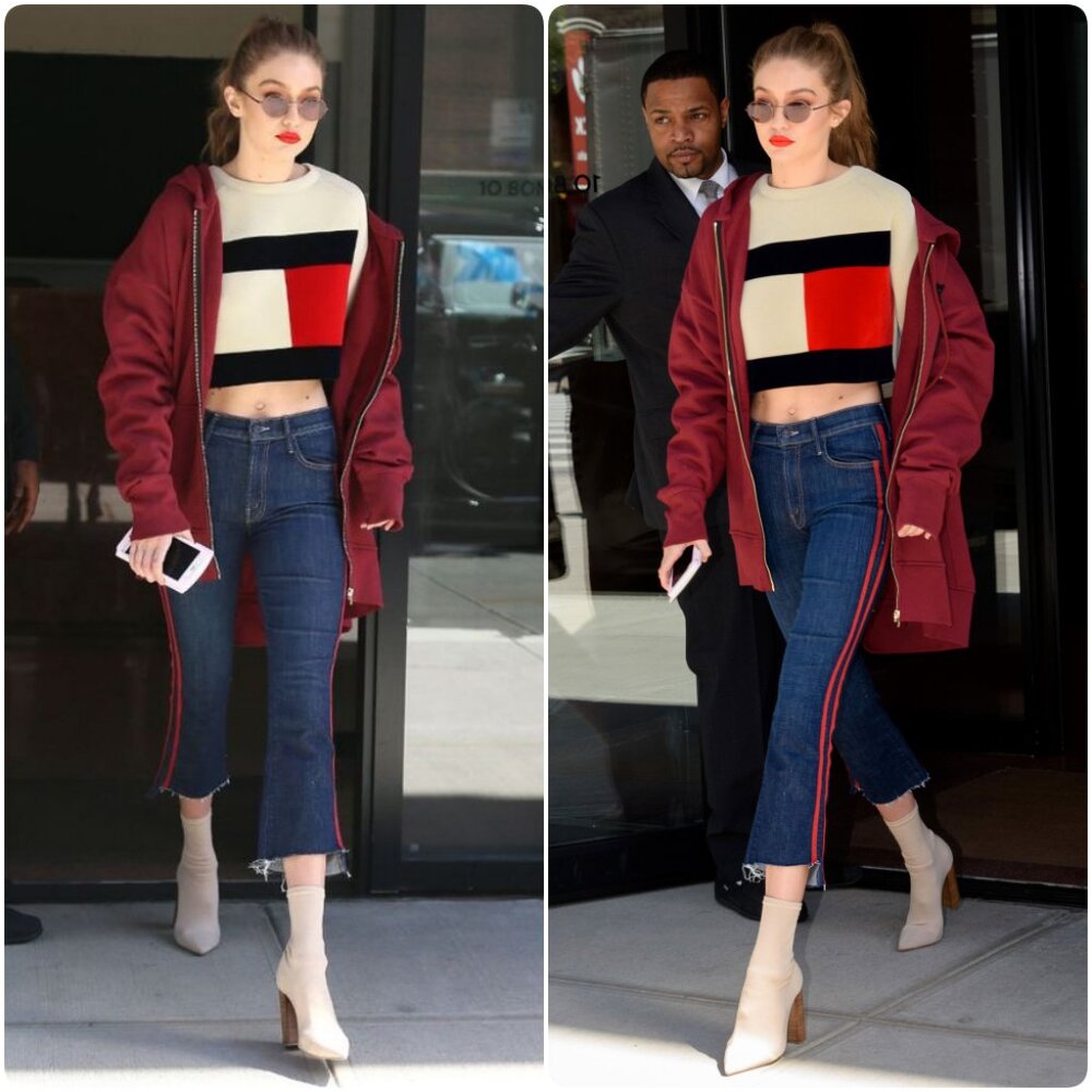 NWT Mother Denim The Insider Crop Step Fray in Speed Racer As Seen On Gigi Hadid - Picture 2 of 16